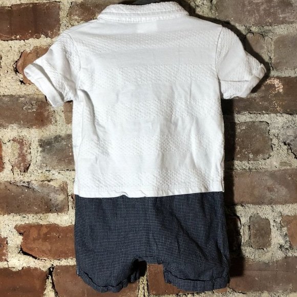 Florence and Fred Polo Black & White Romper 6-9M - Picture 5 of 8